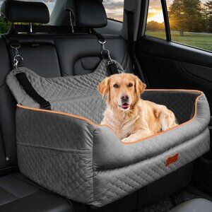 Dog Car Seat for Large/Medium Dogs - Memory Foam Dog Booster Seat for Under 55Lb